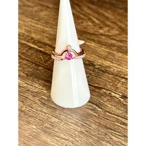 Bomb Party RBP6566 Unspoken Dreams Lab Created Rose Corundum Rose Gold Size 6